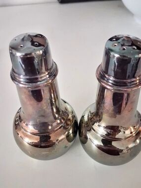 Vintage Silver Plated Salt and Pepper Shakers